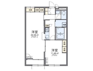 レオパレスおおどりの物件間取画像